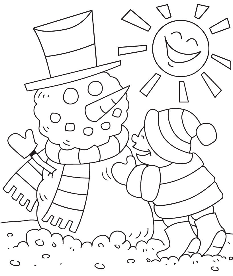 Winter Holiday Coloring Pages Printable