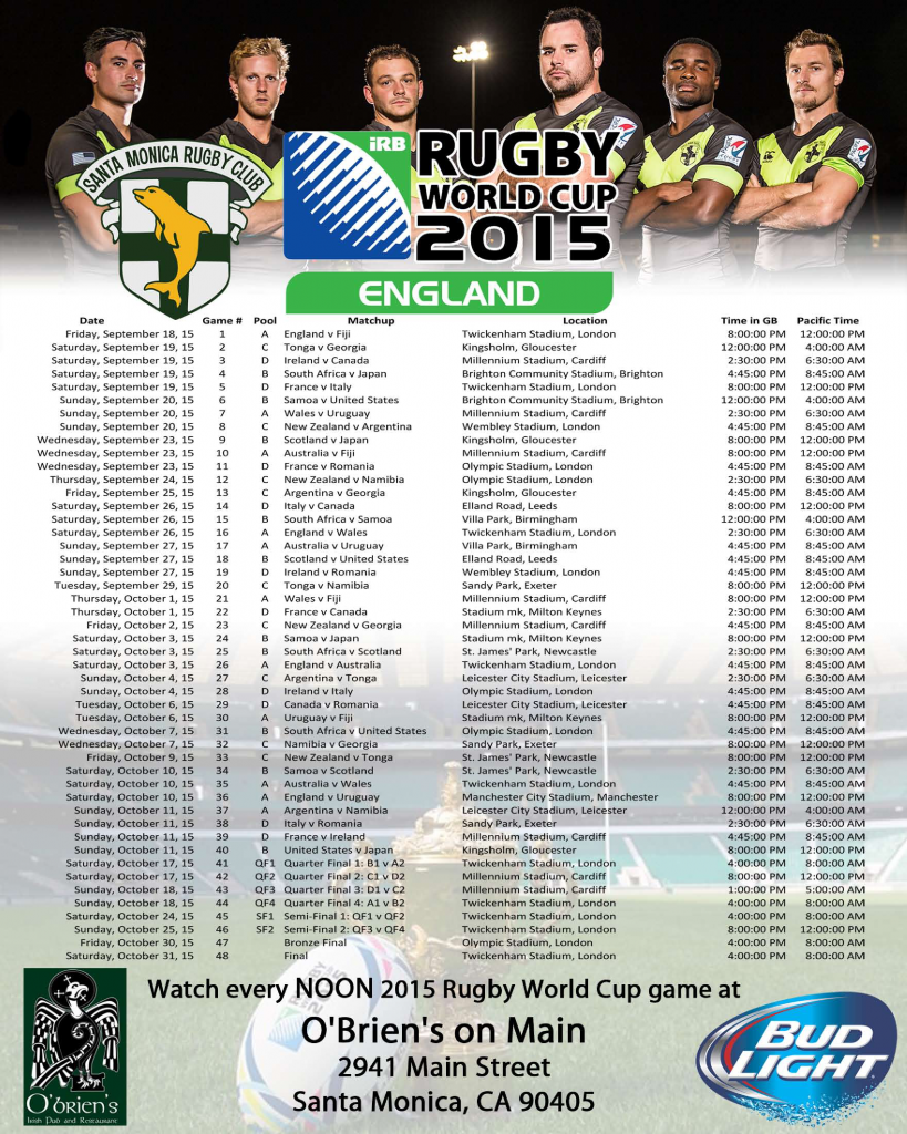 World Cup Schedule Pacific Time Printable